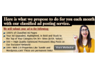 Your Classified Ad Promoted to 1000's+ Advertising Pages Each Month!