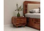 Buy Lotus Premium Sheesham Wood Bedside Table (Honey Finish) at 30% OFF Online | Wooden Street