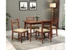 Buy Calabria Sheesham Wood 4 Seater Dining Set (Honey Finish) at 27% OFF Online
